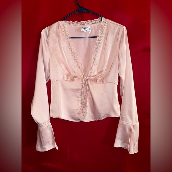 Princess Polly Pink Crop Top Size 4 - Picture 1 of 4